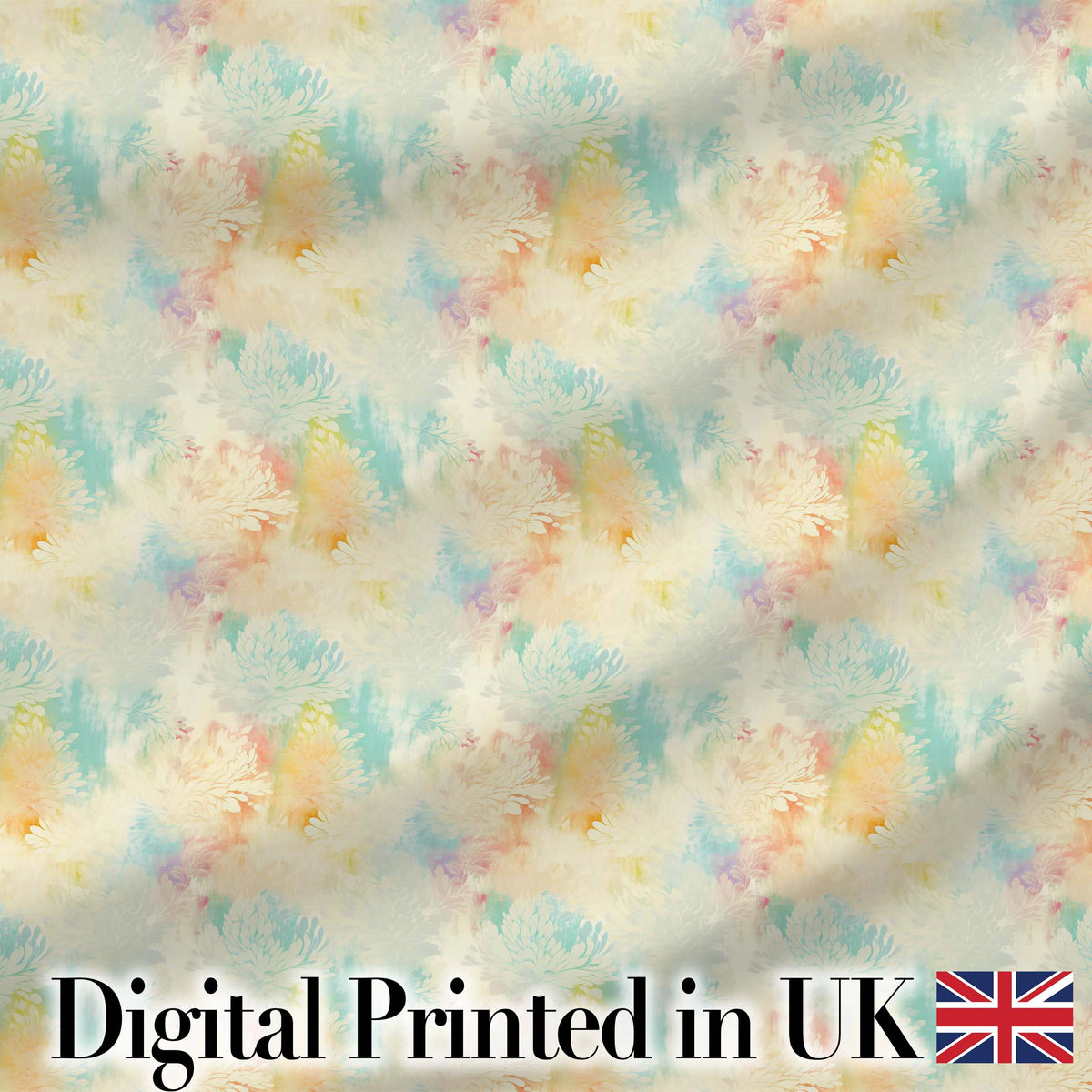 Dreamy Pastel Floral Burst Seamless Pattern Soft Abstract Texture Digital Print Fabric by the Metre UK Sewing Quilting Textile