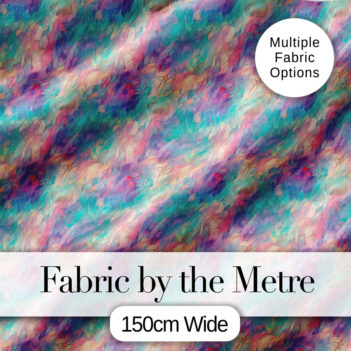 Colorful Abstract Flowing Lines Seamless Pattern Modern Artistic Texture Digital Print Fabric by the Metre UK Sewing Quilting Textile