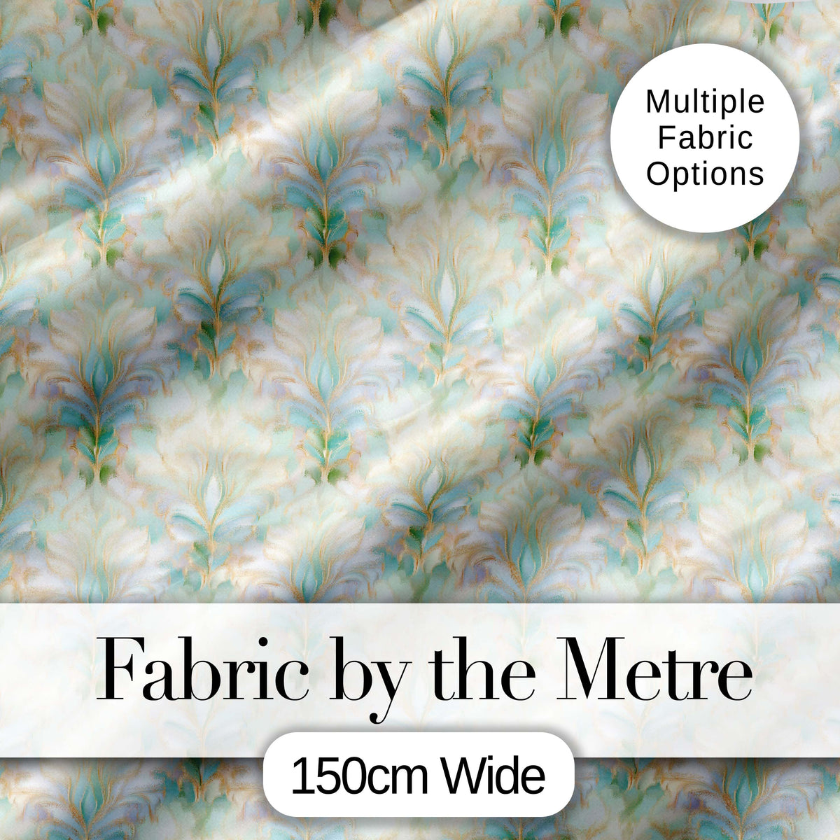 Ornate Vintage Damask Floral Seamless Pattern Classic Elegant Design Digital Print Fabric by the Metre UK Sewing Quilting Textile