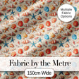 Colorful Seashell Starfish Ocean Seamless Pattern Vibrant Coastal Design Digital Print Fabric by the Metre UK Sewing Quilting Textile