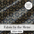 Vintage Anchor Rope Maritime Seamless Pattern Rustic Nautical Design Digital Print Fabric by the Metre UK Sewing Quilting Textile