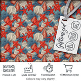 Seashell Starfish Ocean Seamless Pattern Coastal Beach Marine Life Design Digital Print Fabric by the Metre UK Sewing Quilting Textile