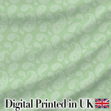 Soft Mint Paisley Vintage Floral Seamless Pattern Textile Design Digital Print Fabric by the Metre UK Sewing Quilting Textile