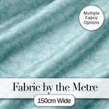 Soft Aqua Paisley Decorative Bandana Seamless Pattern Textile Design Digital Print Fabric by the Metre UK Sewing Quilting Textile