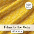 Yellow Paisley Bandana Style Seamless Pattern Ornamental Fabric Digital Print Fabric by the Metre UK Sewing Quilting Textile