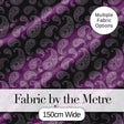 Vintage White Paisley Floral Pattern on Dark Burgundy Purple Seamless Digital Print Fabric by the Metre UK Sewing Quilting Textile