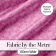 Soft White Paisley Floral Design on Blush Pink Background Seamless Digital Print Fabric by the Metre UK Sewing Quilting Textile