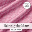 Vintage White Paisley Floral Pattern on Pale Pink Gradient Seamless Digital Print Fabric by the Metre UK Sewing Quilting Textile