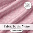 Ornate White Paisley Motif on Soft Peach Pink Background Seamless Digital Print Fabric by the Metre UK Sewing Quilting Textile