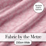 Ornate White Paisley Motif on Soft Peach Pink Background Seamless Digital Print Fabric by the Metre UK Sewing Quilting Textile