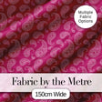 Elegant White Paisley Design on Deep Burgundy Red Background Seamless Digital Print Fabric by the Metre UK Sewing Quilting Textile