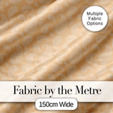 Elegant White Paisley Pattern Beige Gold Gradient Background Seamless Digital Print Fabric by the Metre UK Sewing Quilting Textile