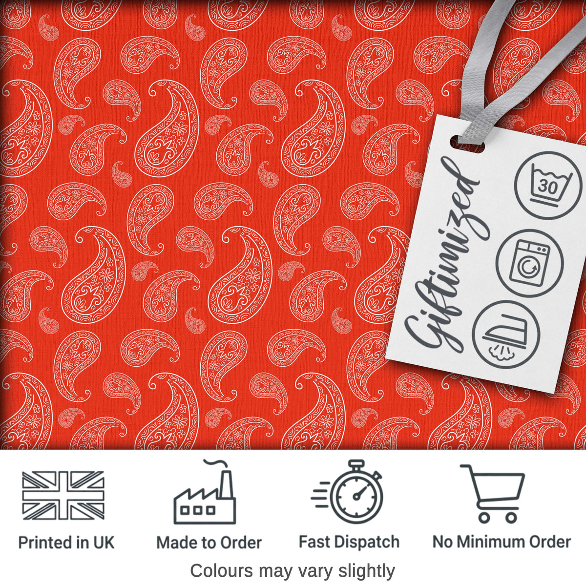 Elegant White Paisley Pattern Colar Gradient Background Seamless Digital Print Fabric by the Metre UK Sewing Quilting Textile