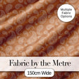 Elegant White Paisley Pattern Golden Tan Gradient Background Seamless Digital Print Fabric by the Metre UK Sewing Quilting Textile