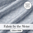 Elegant White Paisley Pattern Cool Steel Grey Gradient Background Seamless Digital Print Fabric by the Metre UK Sewing Quilting Textile