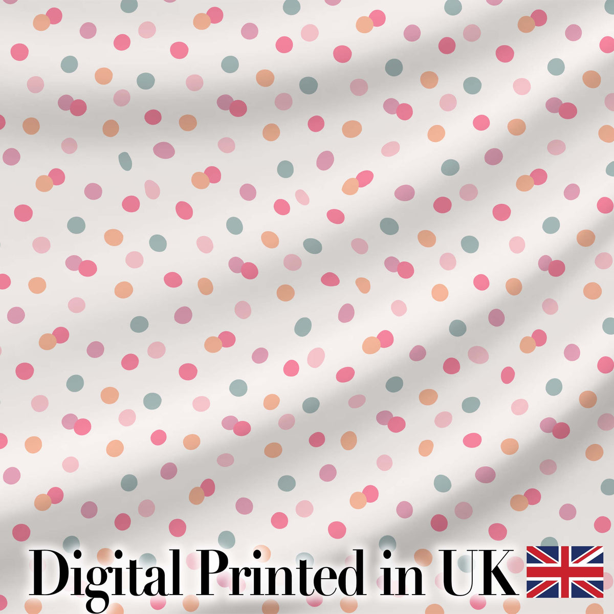 Cute Pastel Polka Dot Confetti Pattern Soft Neutral Background Seamless Digital Print Fabric by the Metre UK Sewing Quilting Textile