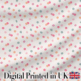 Cute Pastel Polka Dot Confetti Pattern Soft Neutral Background Seamless Digital Print Fabric by the Metre UK Sewing Quilting Textile