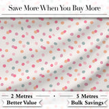 Cute Pastel Polka Dot Confetti Pattern Soft Neutral Background Seamless Digital Print Fabric by the Metre UK Sewing Quilting Textile