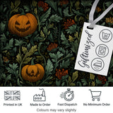 Vintage Pumpkin Botanical Dark Floral Seamless Pattern Digital Print Fabric by the Metre UK Sewing Quilting Textile