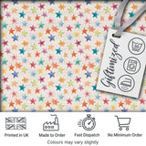 Colorful Watercolor Stars Soft Pastel Seamless Pattern Digital Print Fabric by the Metre UK Sewing Quilting Textile