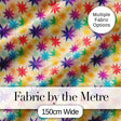 Colorful Floral Starburst Abstract Seamless Pattern Digital Print Fabric by the Metre UK Sewing Quilting Textile