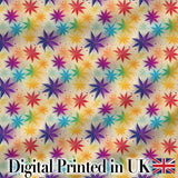 Colorful Floral Starburst Abstract Seamless Pattern Digital Print Fabric by the Metre UK Sewing Quilting Textile