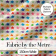 Watercolor Stripe Rainbow Stars Soft Pastel Seamless Pattern Digital Print Fabric by the Metre UK Sewing Quilting Textile