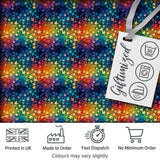 Rainbow Galaxy Butterfly Stars Cosmic Burst Seamless Pattern Digital Print Fabric by the Metre UK Sewing Quilting Textile