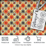 Circular Floral Dots Vintage Inspired Seamless Pattern Digital Print Fabric by the Metre UK Sewing Quilting Textile