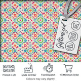 Watercolor Boho Floral Pastel Medallion Soft Seamless Pattern Digital Print Fabric by the Metre UK Sewing Quilting Textile