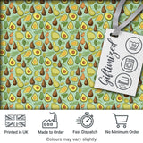Cute Avocado and Pear Doodle Style Pastel Seamless Pattern Digital Print Fabric by the Metre UK Sewing Quilting Textile
