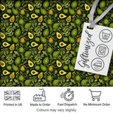 Dark Green Avocado Botanical Leaves Elegant Seamless Pattern Digital Print Fabric by the Metre UK Sewing Quilting Textile