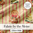 Cute Christmas Gingerbread Cookies Yellow Background Seamless Pattern Digital Print Fabric by the Metre UK Sewing Quilting Textile