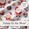 Cute Santa Claus Mrs Claus Snowman Festive Seamless Pattern Digital Print Fabric by the Metre UK Sewing Quilting Textile