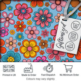 Cute  Floral Flowers on Soft Blue Background Seamless Pattern Digital Print Fabric by the Metre UK Sewing Quilting Textile