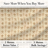 Vintage Fleur De Lis Damask Pattern Light Antique Background Seamless Digital Print Fabric by the Metre UK Sewing Quilting Textile