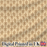 Vintage Fleur De Lis Damask Pattern Classic Cream Background Seamless Digital Print Fabric by the Metre UK Sewing Quilting Textile