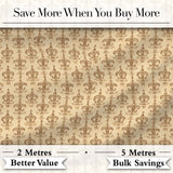Vintage Fleur De Lis Damask Pattern Classic Cream Background Seamless Digital Print Fabric by the Metre UK Sewing Quilting Textile