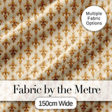 Luxury Gold Fleur De Lis Repeating Pattern Elegant Seamless Design Digital Print Fabric by the Metre UK Sewing Quilting Textile