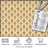 Luxury Gold Fleur De Lis Repeating Pattern Elegant Seamless Design Digital Print Fabric by the Metre UK Sewing Quilting Textile