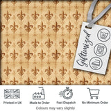 Vintage Aged Fleur De Lis Classic Antique Style Seamless Pattern Digital Print Fabric by the Metre UK Sewing Quilting Textile