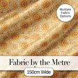 Warm Beige Ornate Mandala Floral Seamless Pattern Elegant Vintage Design Digital Print Fabric by the Metre UK Sewing Quilting Textile