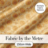 Warm Beige Ornate Mandala Floral Seamless Pattern Elegant Vintage Design Digital Print Fabric by the Metre UK Sewing Quilting Textile