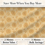 Warm Beige Ornate Mandala Floral Seamless Pattern Elegant Vintage Design Digital Print Fabric by the Metre UK Sewing Quilting Textile