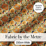 Detailed Vintage Orange Yellow Floral Seamless Pattern Classic Botanical Design Digital Print Fabric by the Metre UK Sewing Quilting Textile