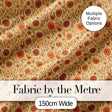 Vintage Autumn Floral Vine Seamless Pattern Warm Orange Beige Botanical Digital Print Fabric by the Metre UK Sewing Quilting Textile