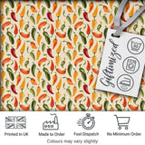 Colorful Chili Pepper Seamless Pattern Red Green Yellow Food Print Digital Print Fabric by the Metre UK Sewing Quilting Textile
