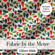 Hand Painted Pepper Seamless Pattern Red Blue Green Vegetable Print Digital Print Fabric by the Metre UK Sewing Quilting Textile