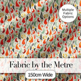Minimalist Pepper Floral Seamless Pattern Soft  Kitchen Style Digital Print Fabric by the Metre UK Sewing Quilting Textile
