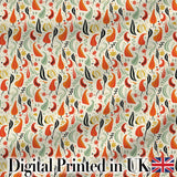 Minimalist Pepper Floral Seamless Pattern Soft  Kitchen Style Digital Print Fabric by the Metre UK Sewing Quilting Textile